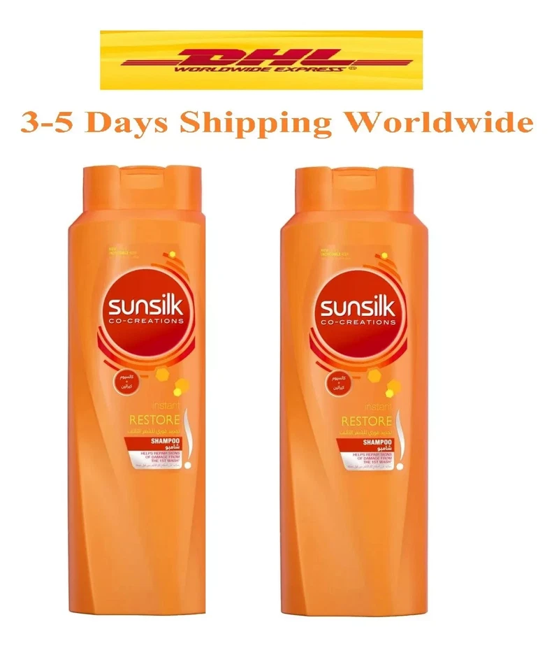 ⭐FAST SHIPPING⭐2X Sunsilk Shampoo Instant Restore Damaged Hair Repair  600 ml - Image 1 of 1