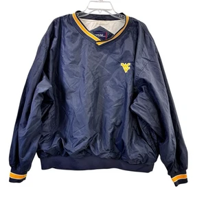 Sport Tek 2XL West Virginia Mountaineers WVU Pullover Windbreaker schwarz V-Ausschnitt - Bild 1 von 8