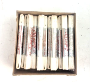 36 Pair WHITE 24 Inch Amba Tip Shoe Laces New Vintage Original Box Made in USA - Picture 1 of 4