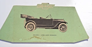 Original 1912 - 1913 CHEVROLET Arbeitsplatte HÄNDLER WERBESCHILD Auto VERKAUF - Bild 1 von 3