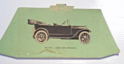Original 1912 - 1913 CHEVROLET countertop DEALER ADVERTISING SIGN car SALES - Image 1 of 3