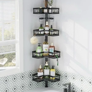 Corner Shower Caddy Tension Pole - 62-115 INCH - 4-Tier (New In Box) - Picture 1 of 6