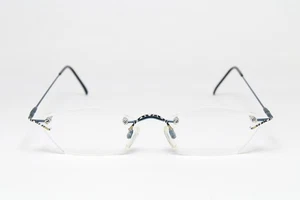 LB-Line 6420-04 Brille Eyeglasses Bril Randlos occhiali Gafas Blau - Picture 1 of 7