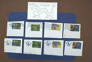 Estampillas 2024: obtén fotos exactas dos juegos completos de 8 estampillas: SC#58xx Garden Delight - Imagen 1 de 9