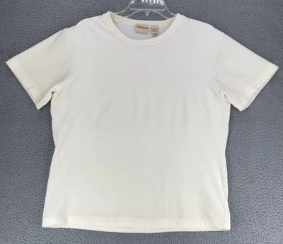 Top Crossroads para mujer talla L aterciopelado elástico manga corta marfil Foto 1 de 4