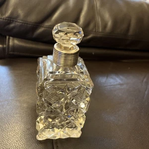 Kleine Vintage Pressglas Karaffe/Parfümflasche & Stopfen - Bild 1 von 11