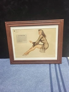 Alberto Vargas Framed Pinup DECEMBER 1947 "Esquire Girl" Esquire Calendar Page! - Picture 1 of 6
