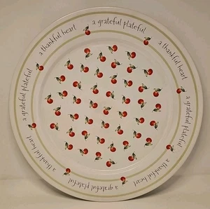 Hallmark Appreciation Grateful Thankful Heart Plate Cherry Cherries 12 in EUC - Picture 1 of 7