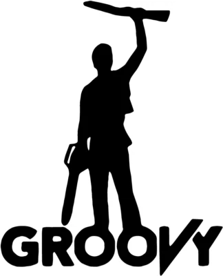 Groovy Evil Dead VINYL DECAL Sticker die cut, Bruce Campbell movie, Ash