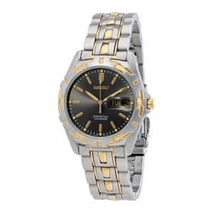 NEW* Seiko SMD008 Perpetual Calendar Black Dial Men's Watch MSRP $350! - Picture 1 of 2