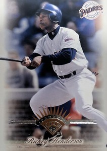 1997 Leaf Rickey Henderson San Diego Padres HOF #261 NMMT