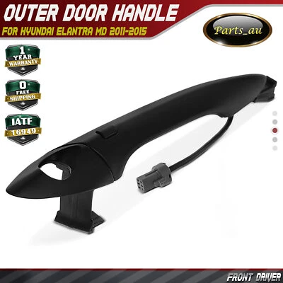 Front Driver Primed Black Smart Entry Outer Door Handle for Hyundai Elantra MD - image 1 of 4