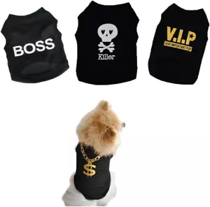 Dog Shirt 4Pcs Pet Cute Printed Sweatshirts Puppy Top Breathable Soft Clothing C - Picture 1 of 12