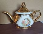 Antique Gold Johann Haviland Bavaria Tea Pot  88/6 Vintage