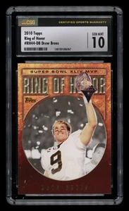 2010 Topps Ring of Honor Drew Brees RH44-DB Saints CSG 10 GEM MINT - Picture 1 of 2