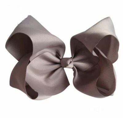 Moño de pelo con nudo de grosgrain extra grande de 8 pulgadas con clip para niñas HB001 Foto 1 de 2