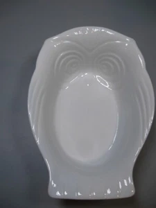 Cuenco para servir búho blanco de Dinamarca herramientas para cocineros horno a mesa - Imagen 1 de 4