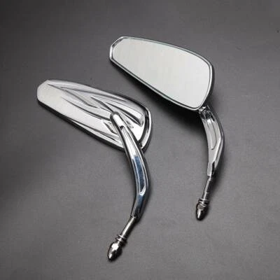For Harley Davidson Street Glide FLHX Softail Motorcycle Rearview Mirrors Chrome - Image 1 of 4