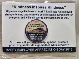 NEW Amtrak 2015 Employee Appreciation Day Service Award Pin train memorabilia - Picture 1 of 2