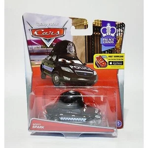 Disney Cars Scott Spark Die Cast Giocattolo Vintage Palazzo Caos Polizia Bobby NUOVO - Foto 1 di 6
