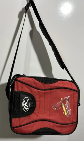 MLB St. Louis Cardinals RAWLINGS Insulated Lunch Bag w/Pocket/Strap 9”x8”x5” VTG Cover