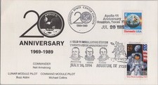 ZAYIX Apollo 11 20th (1989) & 25th (1994) Anniversary Dual FDC Card 120622SM130M