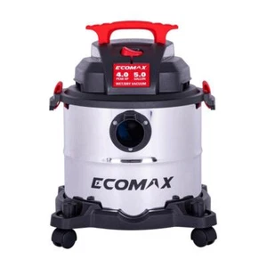 ECOMAX 5 Gal. Wet-Dry Vacuum Transport Handle 10 ft. Cord Swivel Casters Steel - Picture 1 of 10