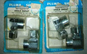 1/2 In. Nominal Copper to 3/8 In. OD Tube Angle Sweat Fitting Chrome PS55 4 PCS - Picture 1 of 2