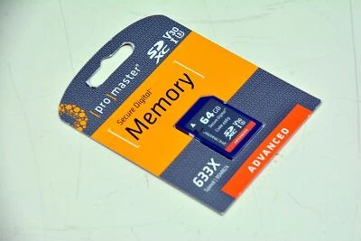 Promaster 64GB SDXC 95MB/s 633X advanced  memory card NEW - Image 1 of 2