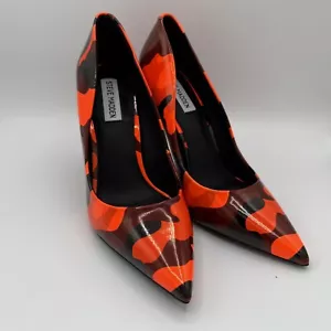 Tacones de aguja Steve Madden Vala para mujer camuflaje naranja y negro talla 9M - Imagen 1 de 5