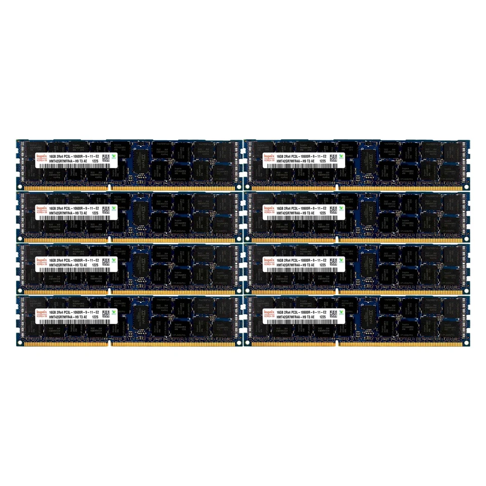 PC3L-10600 8x16GB DELL POWEREDGE R910 R915 C1100 C8220 M710hd T710 Memory Ram - Image 1 of 1