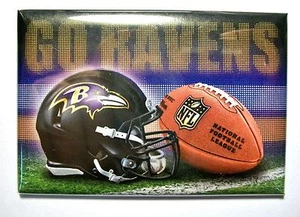 Baltimore Ravens Helm Postkarte Kühlschrankmagnet - Bild 1 von 1