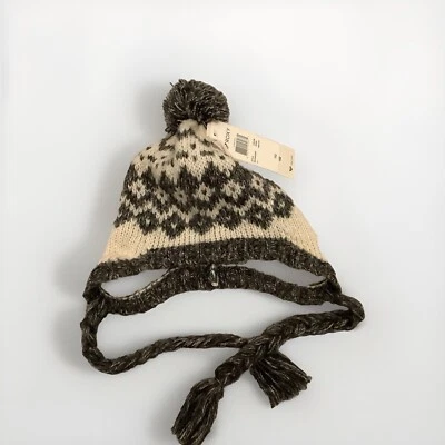 NUEVO CON ETIQUETAS | Sombrero tejido unisex Roxy | Talla 1 | Riel descendente | Gris y blanco | Gorro Foto 1 de 4