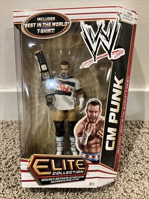 WWE Wrestling Elite Series 16 *Special Edition CM Punk Action Figure Complete  Foto 1 de 4