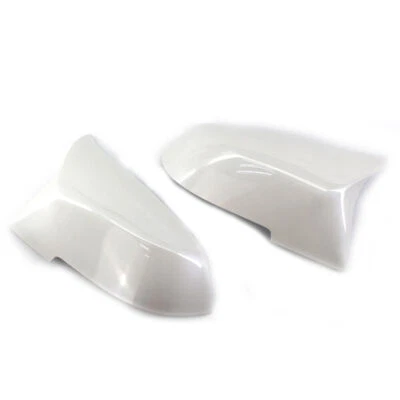 1 par de molduras de cubierta de espejo retrovisor lateral blanco perla para BMW Serie 3 F30 F32 13-17 Foto 1 de 4