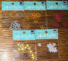 Lot #9 - 5 Packages Jolees Mini Flowers Red Orange Yellow White Silver Scrapbook