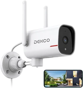 Wifi Camera 2K Pan Rotating 180° Wired Outdoor Security Cameras with Color Night - Picture 1 of 8