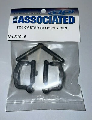 Team Associated TC4 Caster Blocks 2 Deg 31016 NOS NIP New - Image 1 of 2