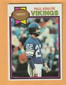 Paul Krause Minnesota Vikings 1979 Topps #489 HOF Iowa Hawkeyes 10L - Imagen 1 de 2