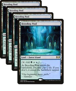 Magic MTG Ravnica Allegiance PLAYSET 4x Breeding Pool x4 NEAR MINT (NM) - Picture 1 of 1