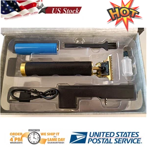 Pro Cordless T-Outliner Clipper Portable Electric Trimmer Wireless Hair Cutting - Picture 1 of 12