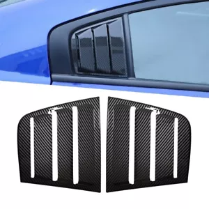Rear Window Carbon Fiber Vent Shutter Louver Cover Trim For Dodge Charger 11-21 - Foto 1 di 11