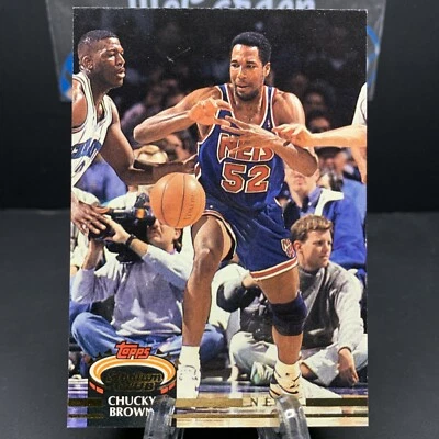 1992-93 Topps Stadium Club Chucky Brown #371 New Jersey Nets - Image 1 of 2