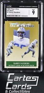 Barry Sanders 1991 Fleer Ultra #1 All Stars Detroit Lions Hall of Fame CGC 9 - Picture 1 of 2
