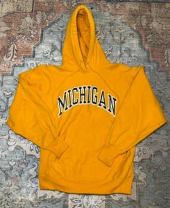 Vintage Steve and Barry's Michigan Pullover Hoodie Sweatshirt Navy Mens Size S/M - Picture 1 of 8