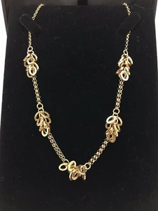 Italian 14k Yellow Gold Rolo Chain with Oval Charms Necklace 16" 9.3 grams - Picture 1 of 6