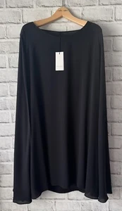 Vestido Sallie crema talla 52 gasa capa ALESSIA negro NUEVO - Imagen 1 de 6