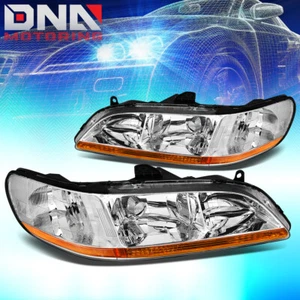 For 1998-2002 Honda Accord Sedan/ Coupe Pair OE Style Headlight Headlamps Chrome - Picture 1 of 5