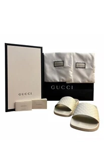 Gucci Microguccissima Soft Ivoire Women's Sandals Size 39 - Picture 1 of 5