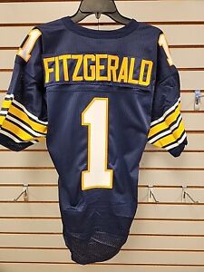 Larry Fitzgerald U of Pittsburgh Pitt Panthers navy blue jersey STITCHED sz. M?